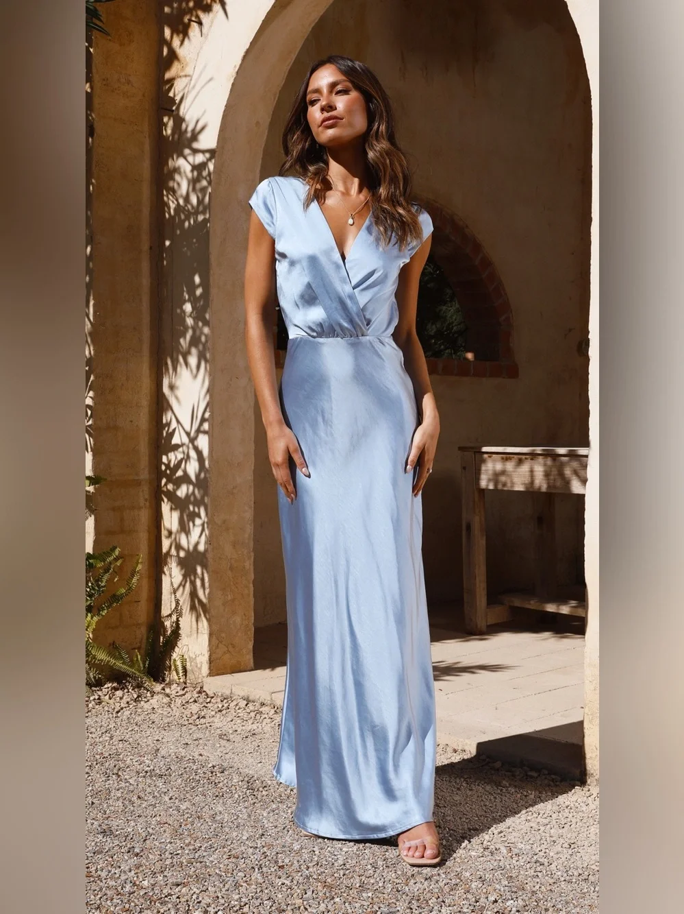 billy j blue satin dress Billy J navy blue, satin dress. Size small, only